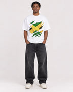 Mockup Boxy Heavyweight Tee White male full-body 05