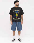 Mockup Boxy Heavyweight Tee Black male full-body 07