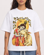 Mockup Boxy Heavyweight Tee White female close-up 06