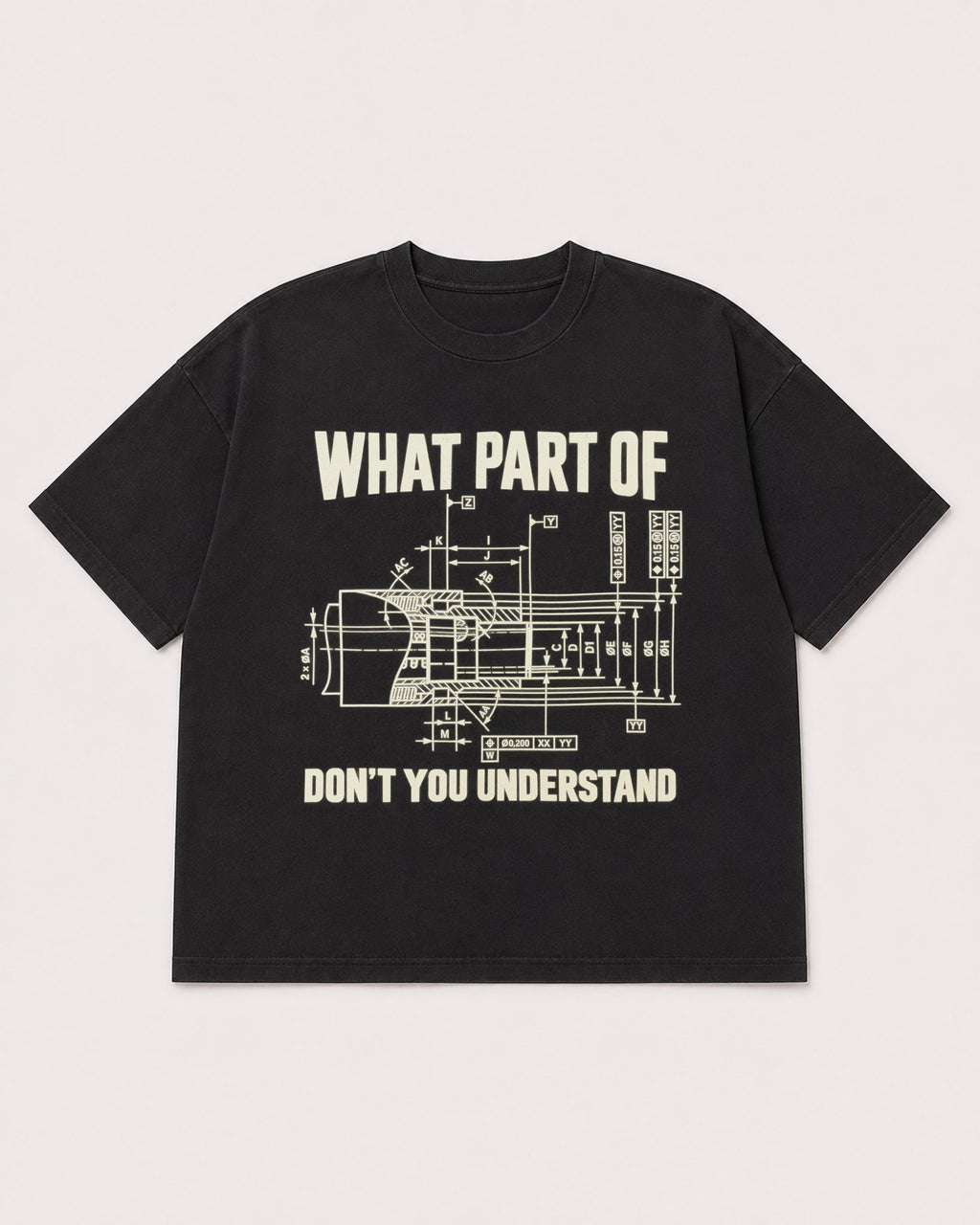 Mockup Boxy Heavyweight Tee Black product