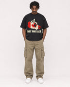 Mockup Boxy Heavyweight Tee Black male full-body 04