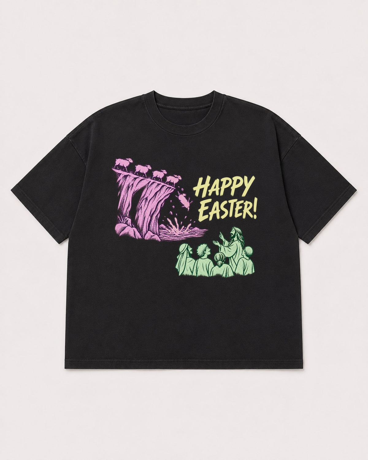 Mockup Boxy Heavyweight Tee Black product
