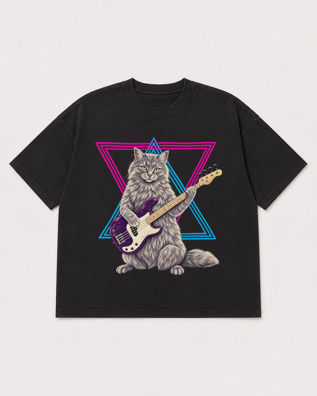 Mockup Boxy Heavyweight Tee Black product