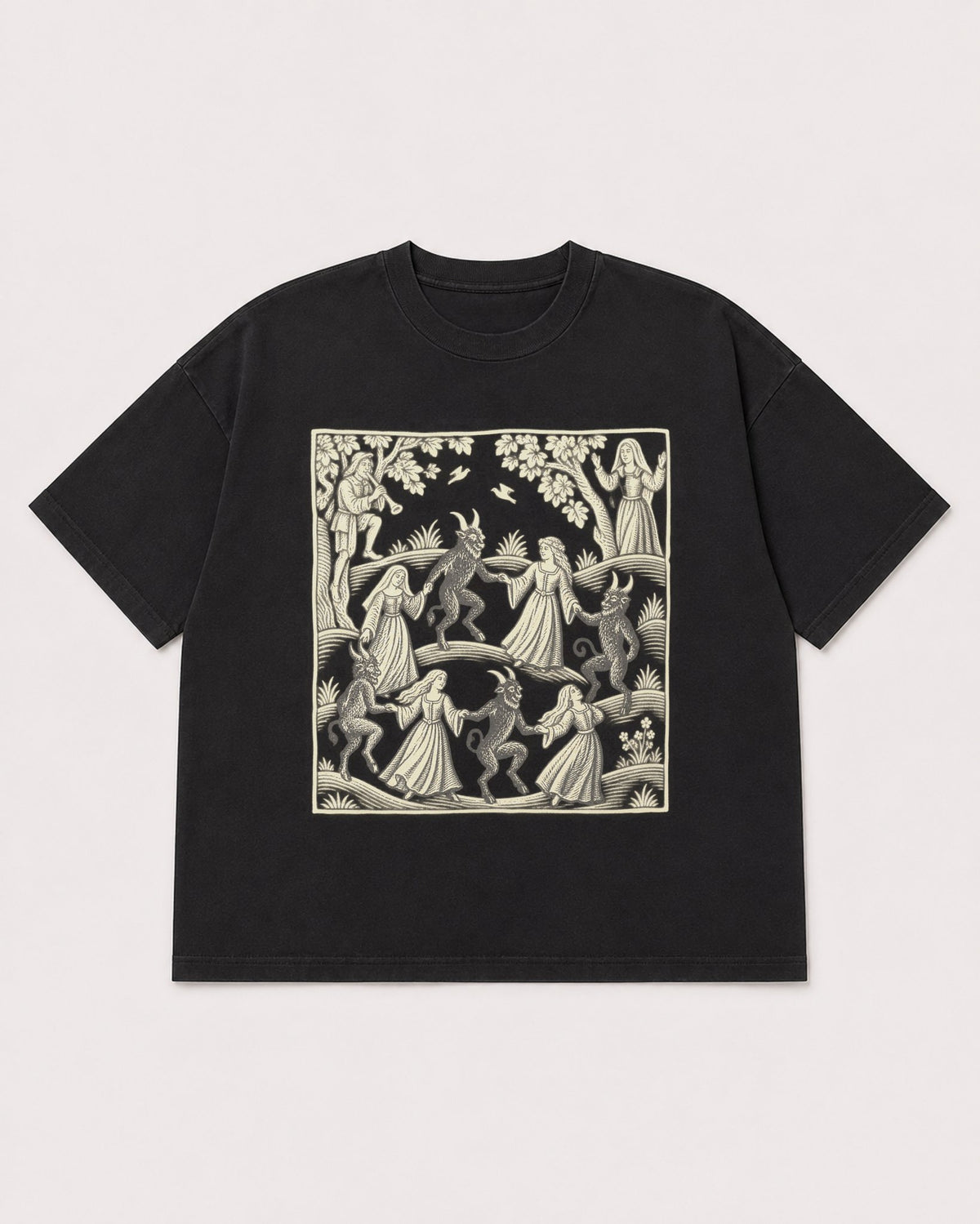 Mockup Boxy Heavyweight Tee Black product