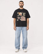 Mockup Boxy Heavyweight Tee Black male full-body 37