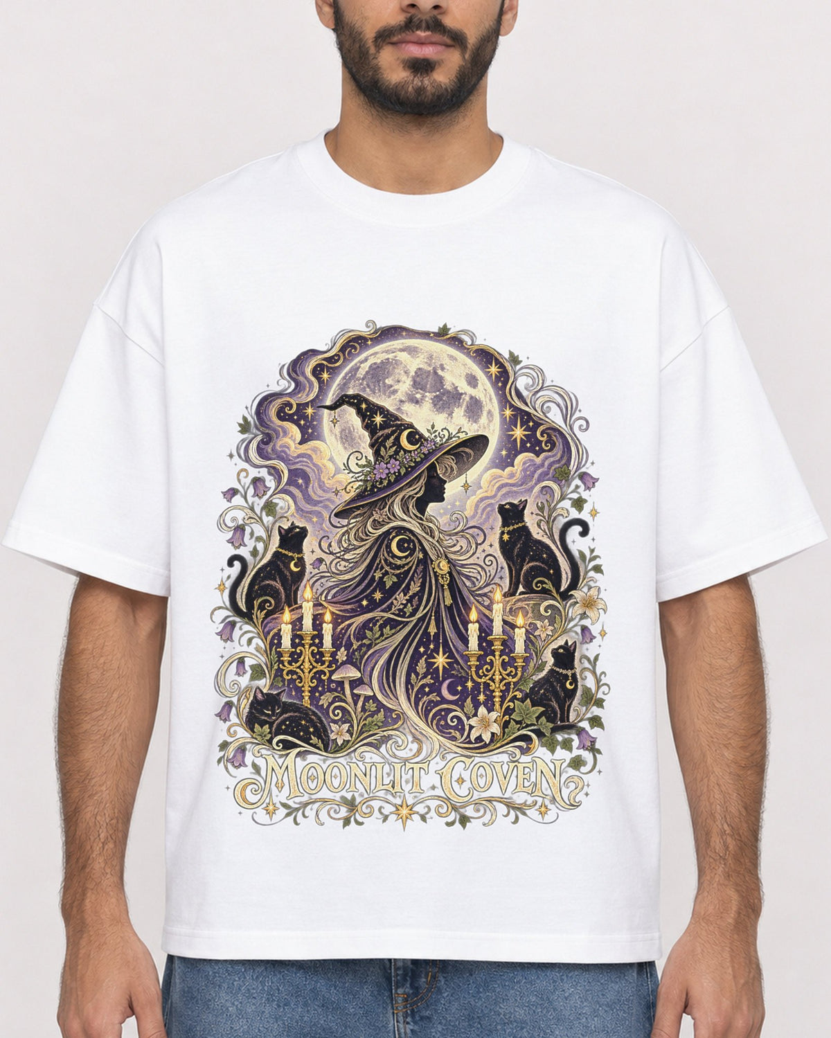 Mockup Boxy Heavyweight Tee White male close-up 07
