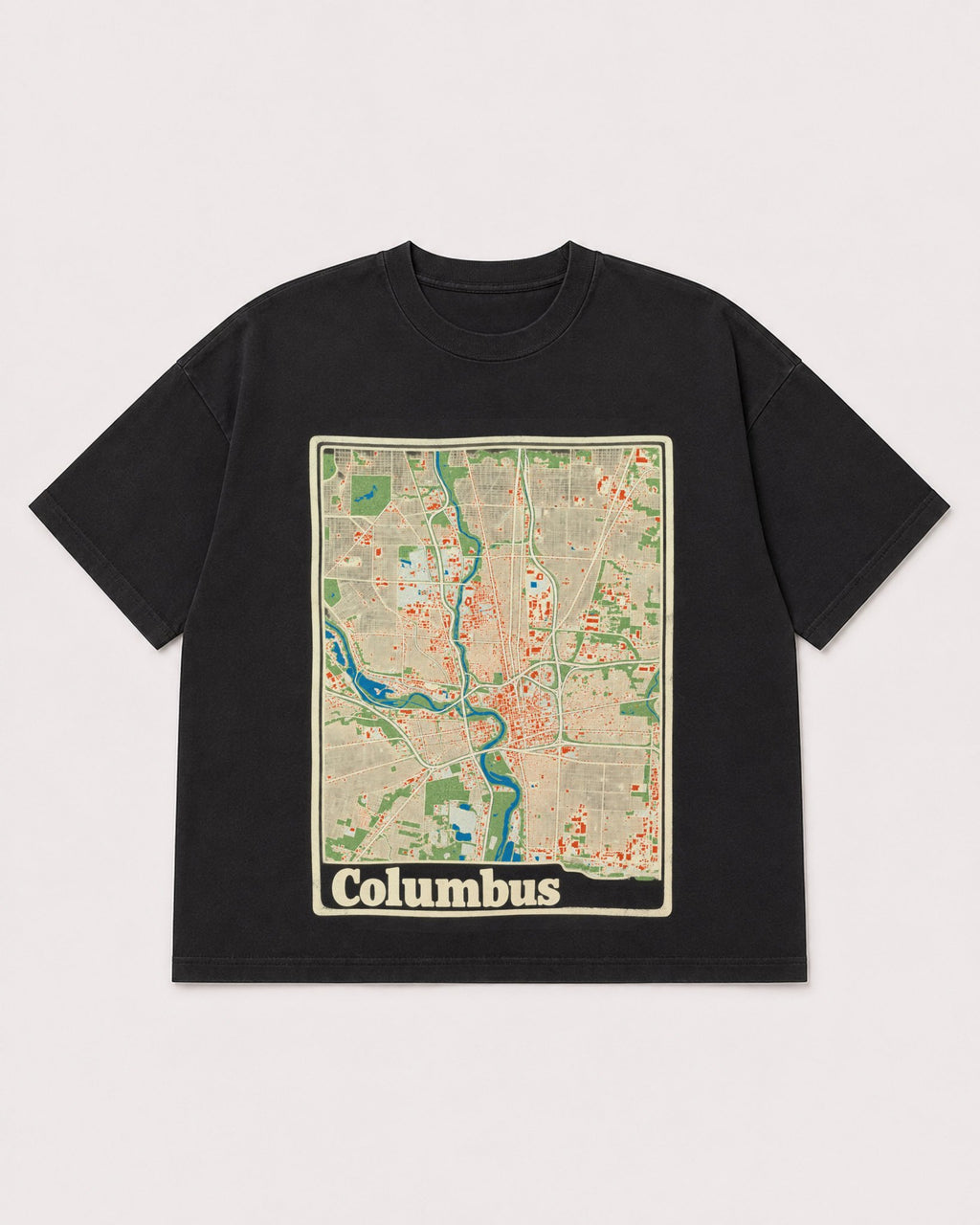 Mockup Boxy Heavyweight Tee Black product