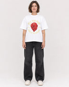 Mockup Boxy Heavyweight Tee White female full-body 18