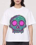 Mockup Boxy Heavyweight Tee White female close-up 03