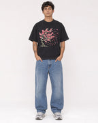 Mockup Boxy Heavyweight Tee Black male full-body 06