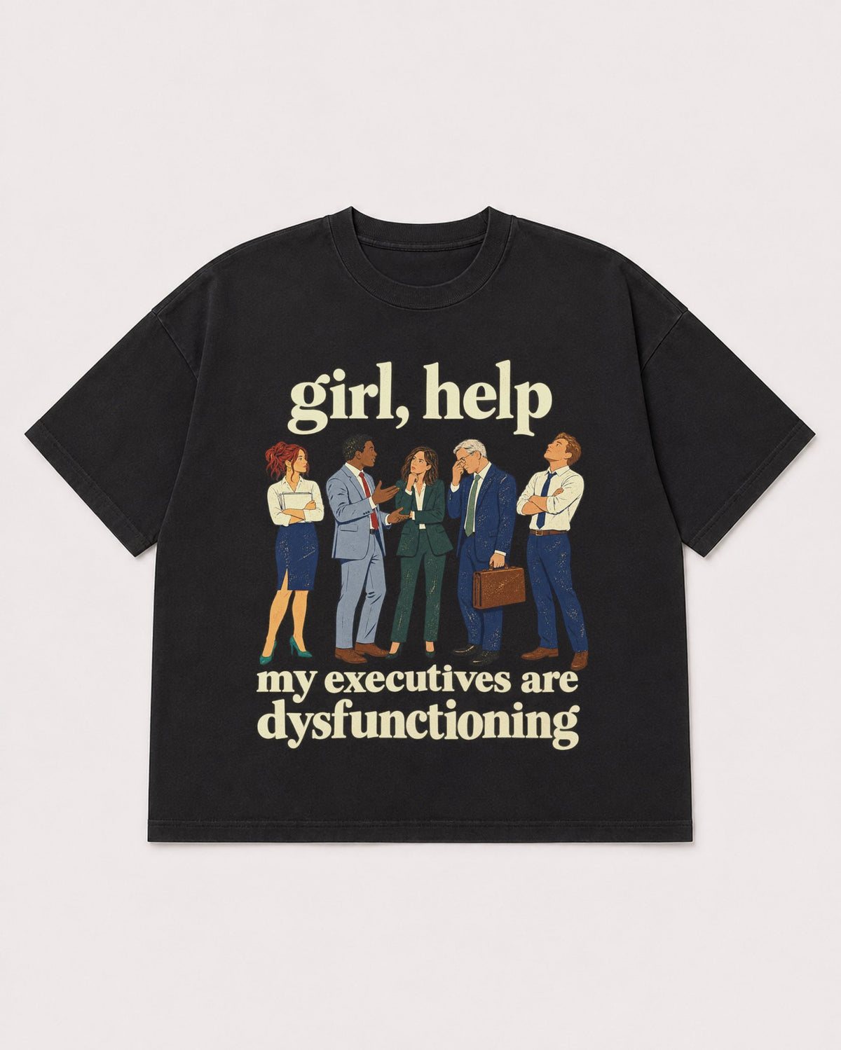 Mockup Boxy Heavyweight Tee Black product