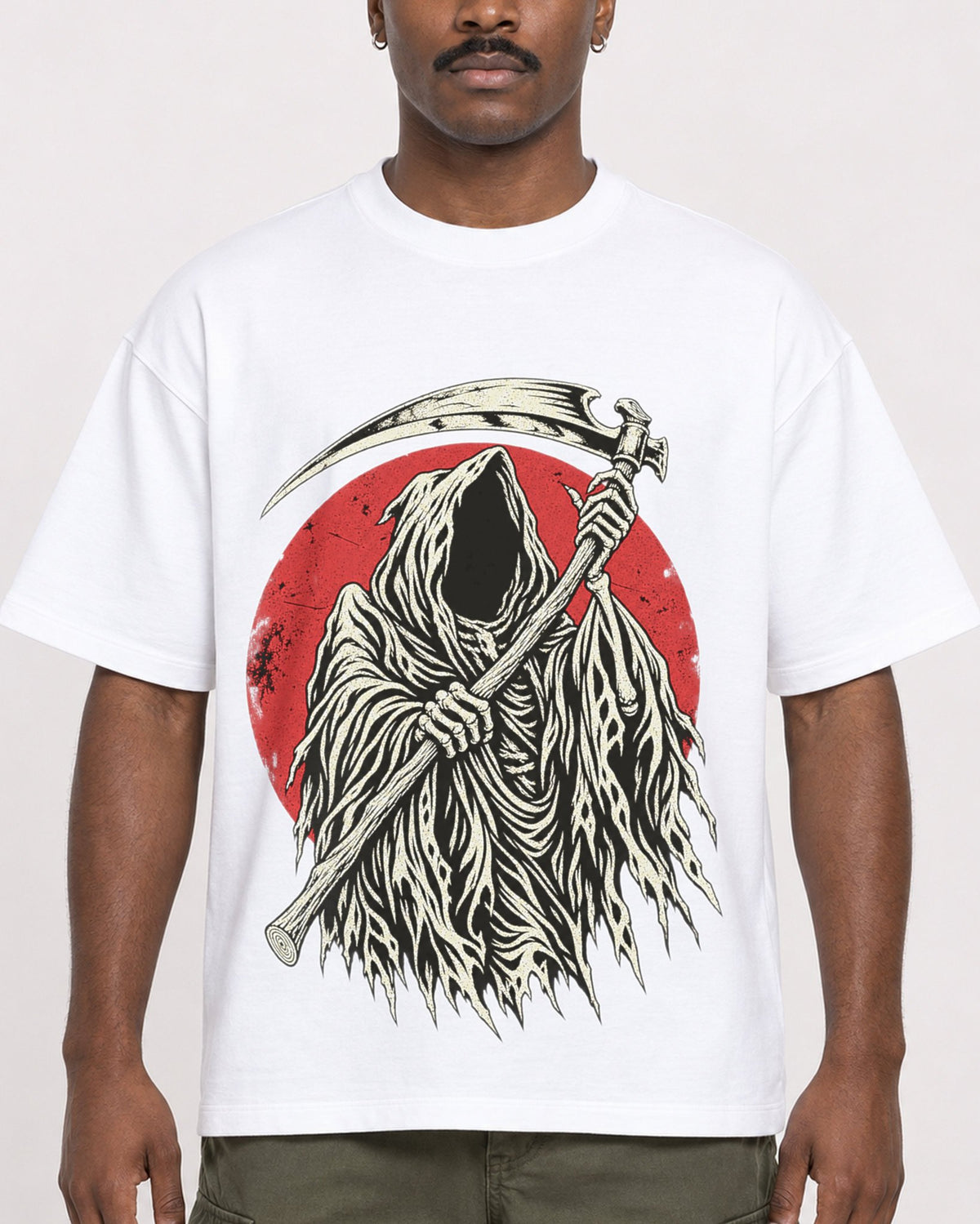 Mockup Boxy Heavyweight Tee White male close-up 14