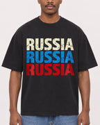 Mockup Boxy Heavyweight Tee Black male close-up 14