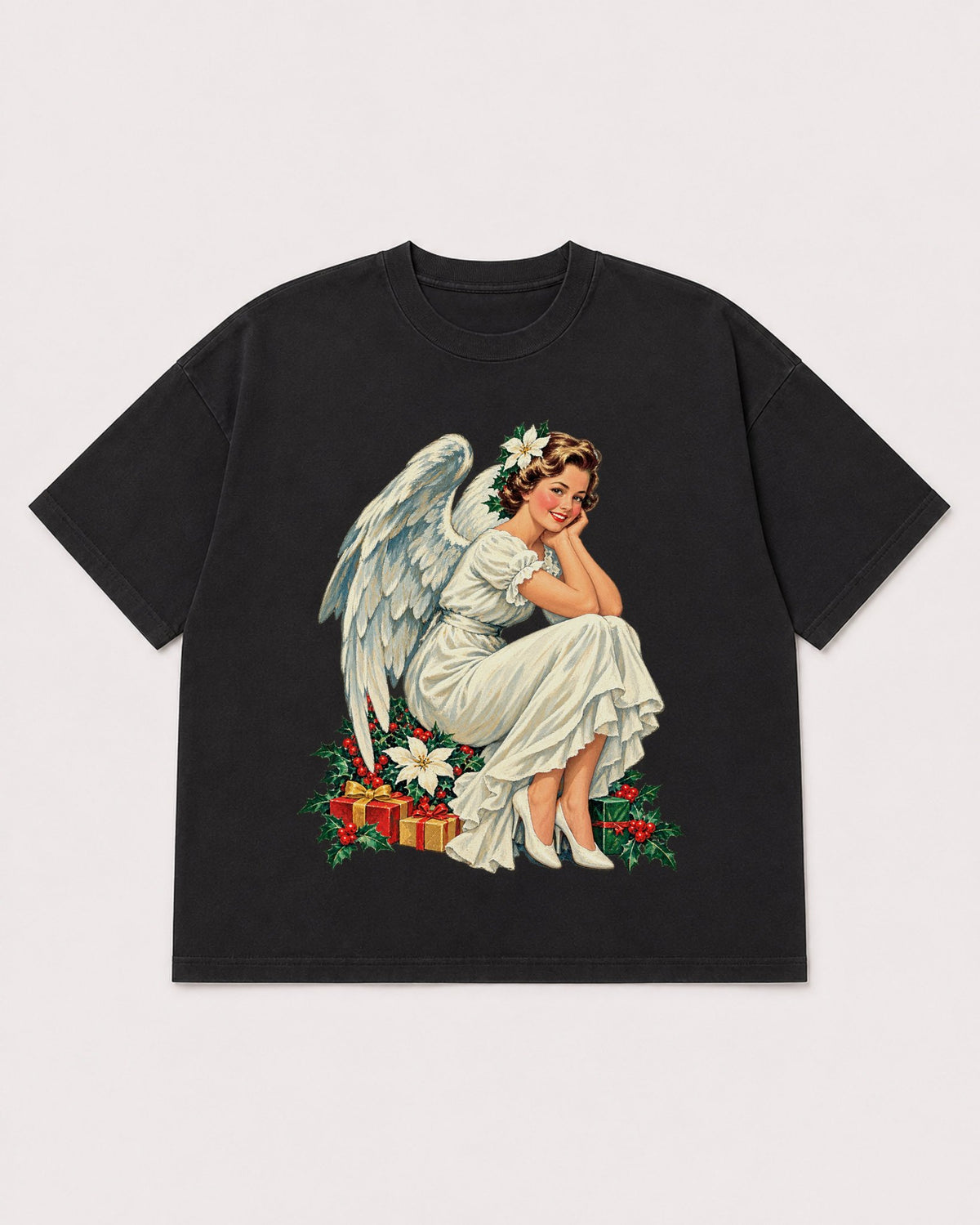 Mockup Boxy Heavyweight Tee Black product