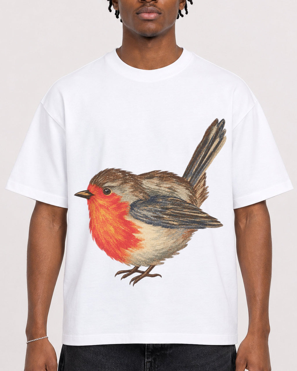 Mockup Boxy Heavyweight Tee White male close-up 05