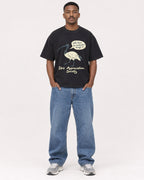 Mockup Boxy Heavyweight Tee Black male full-body 14