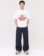 Mockup Boxy Heavyweight Tee White male full-body 21