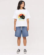 Mockup Boxy Heavyweight Tee White female full-body 36