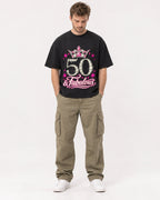 Mockup Boxy Heavyweight Tee Black male full-body 08