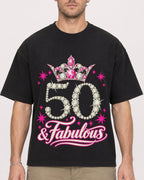 Mockup Boxy Heavyweight Tee Black male close-up 08