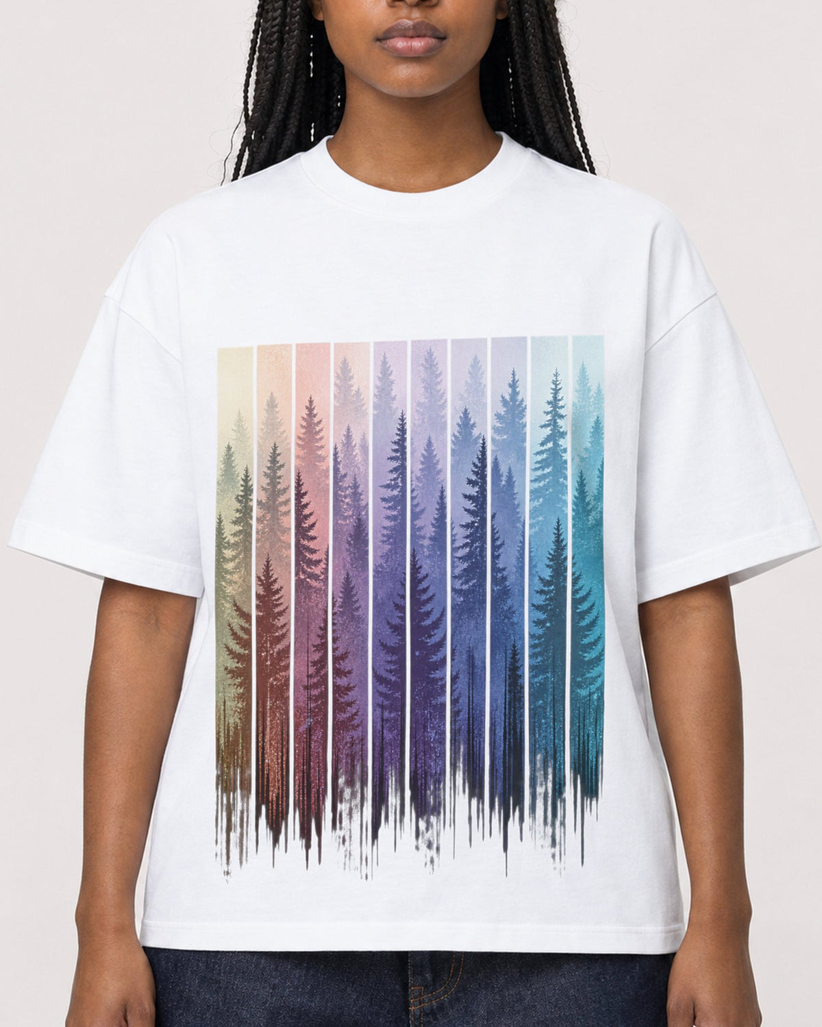 Mockup Boxy Heavyweight Tee White female close-up 04