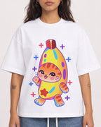 Mockup Boxy Heavyweight Tee White female close-up 06