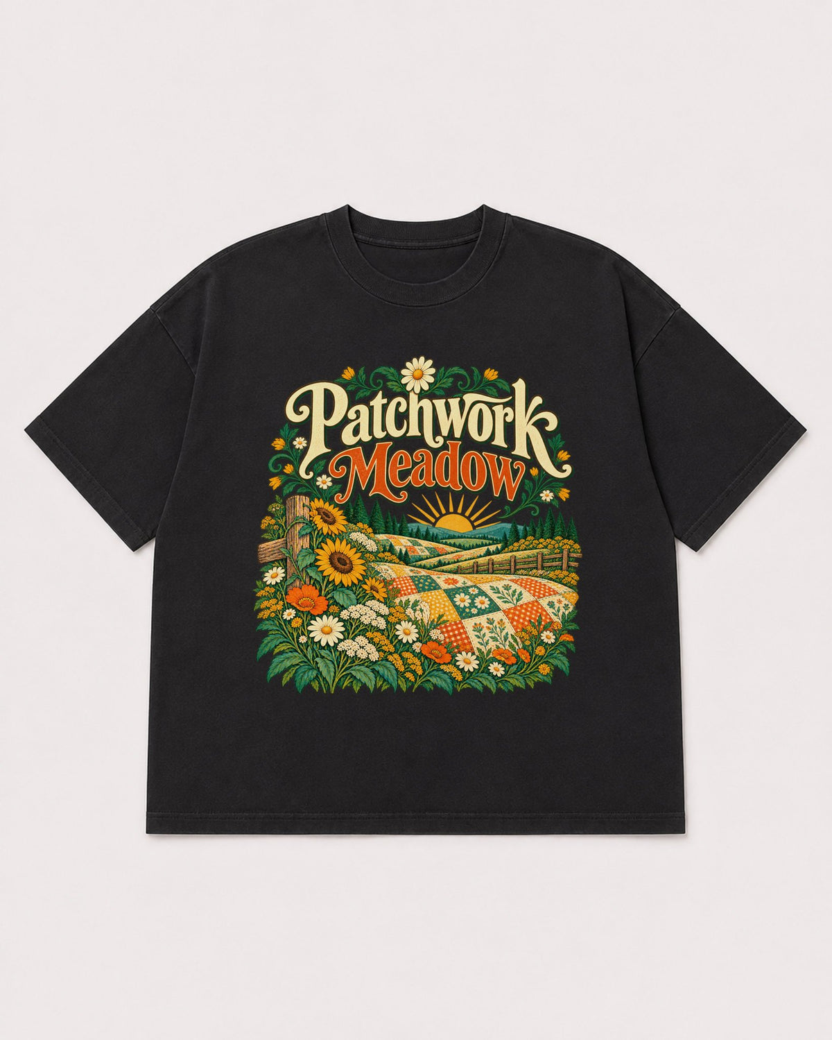 Mockup Boxy Heavyweight Tee Black product
