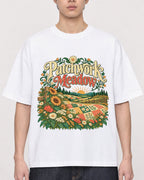 Mockup Boxy Heavyweight Tee White male close-up 01