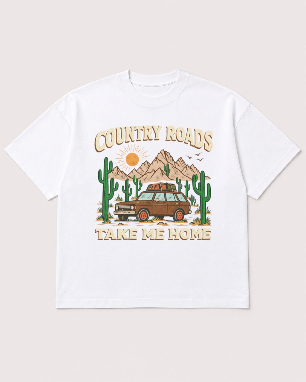 Mockup Boxy Heavyweight Tee White product