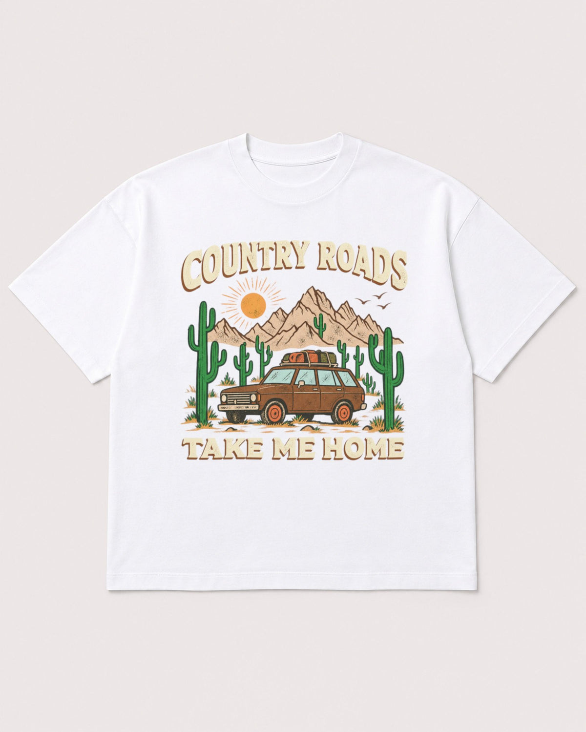 Mockup Boxy Heavyweight Tee White product