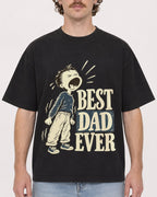 Mockup Boxy Heavyweight Tee Black male close-up 09