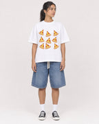 Mockup Boxy Heavyweight Tee White female full-body 16