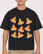Mockup Boxy Heavyweight Tee Black male close-up 16