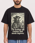 Mockup Boxy Heavyweight Tee Black male close-up 27