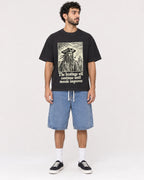 Mockup Boxy Heavyweight Tee Black male full-body 27