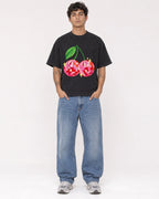 Mockup Boxy Heavyweight Tee Black male full-body 06