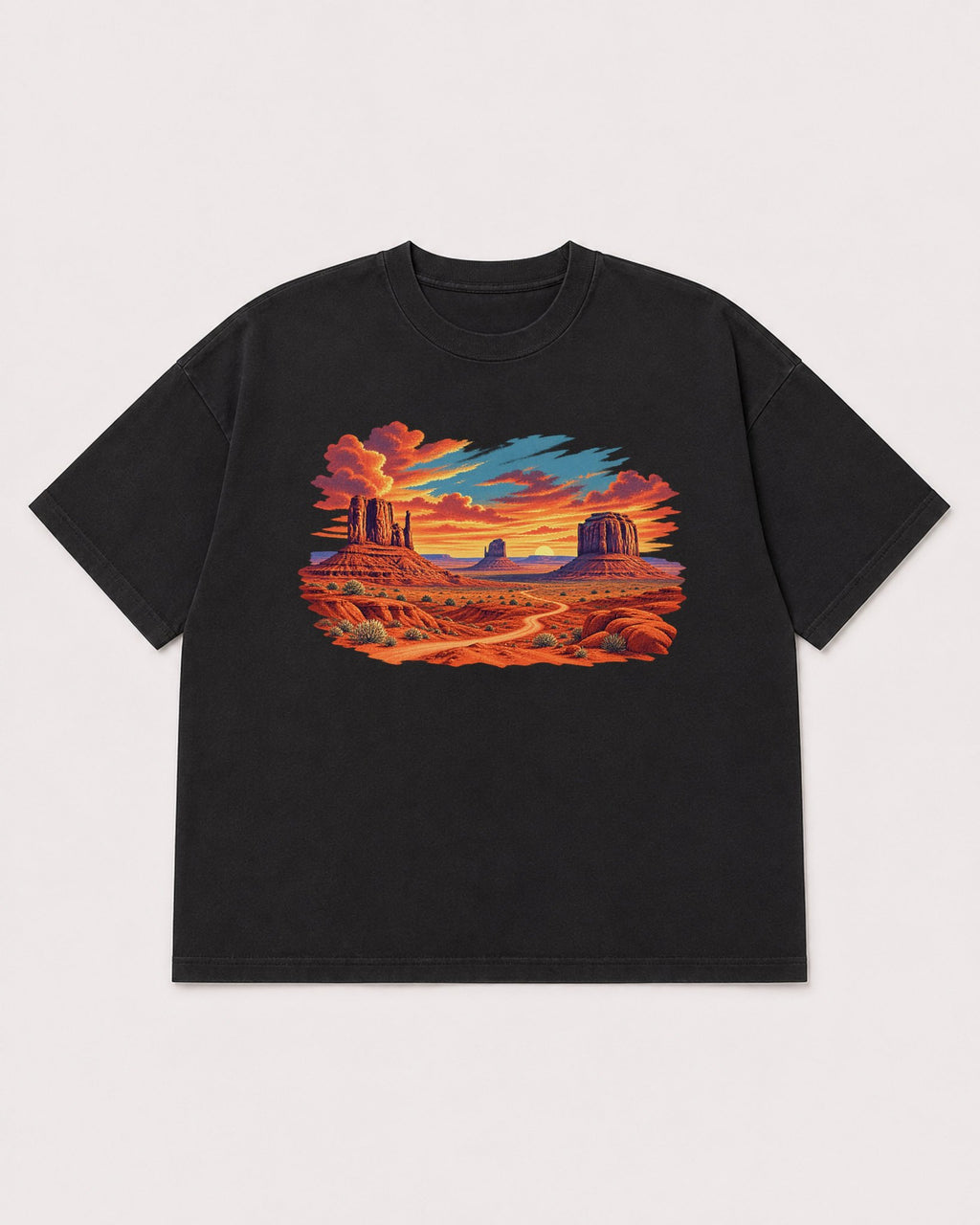 Mockup Boxy Heavyweight Tee Black product