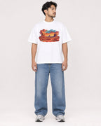 Mockup Boxy Heavyweight Tee White male full-body 02