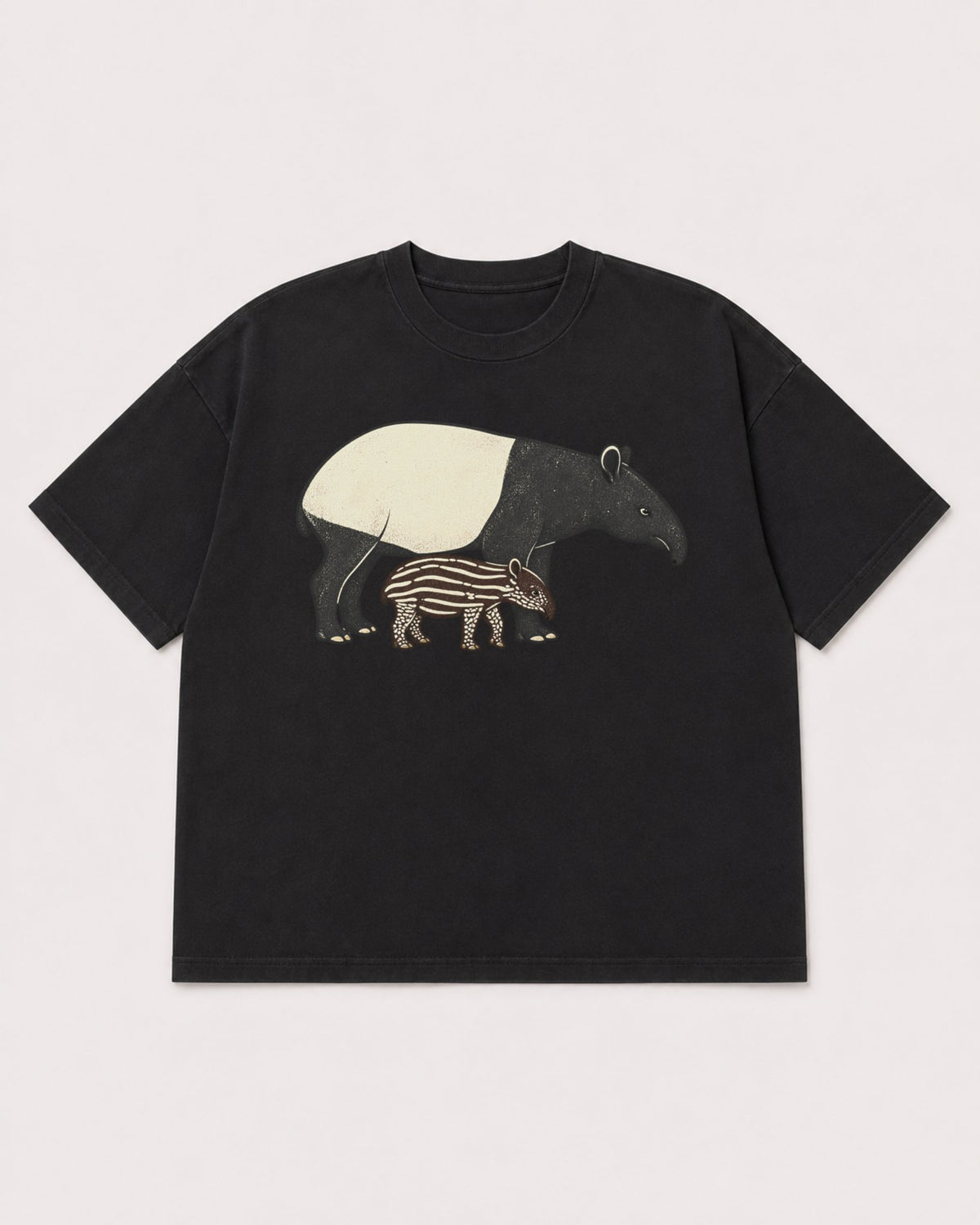 Mockup Boxy Heavyweight Tee Black product