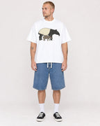 Mockup Boxy Heavyweight Tee White male full-body 18