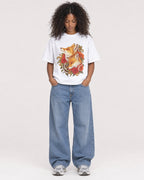 Mockup Boxy Heavyweight Tee White female full-body 05