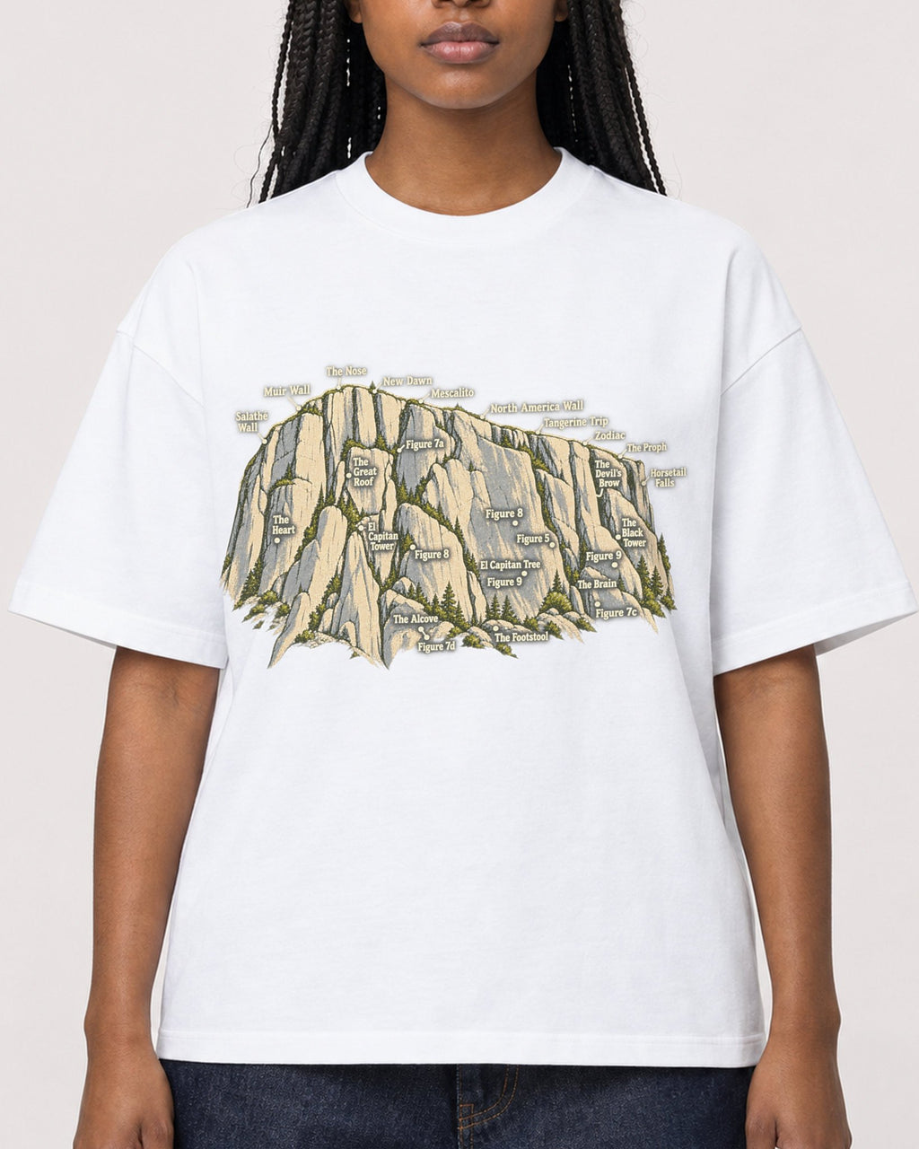 Mockup Boxy Heavyweight Tee White female close-up 04
