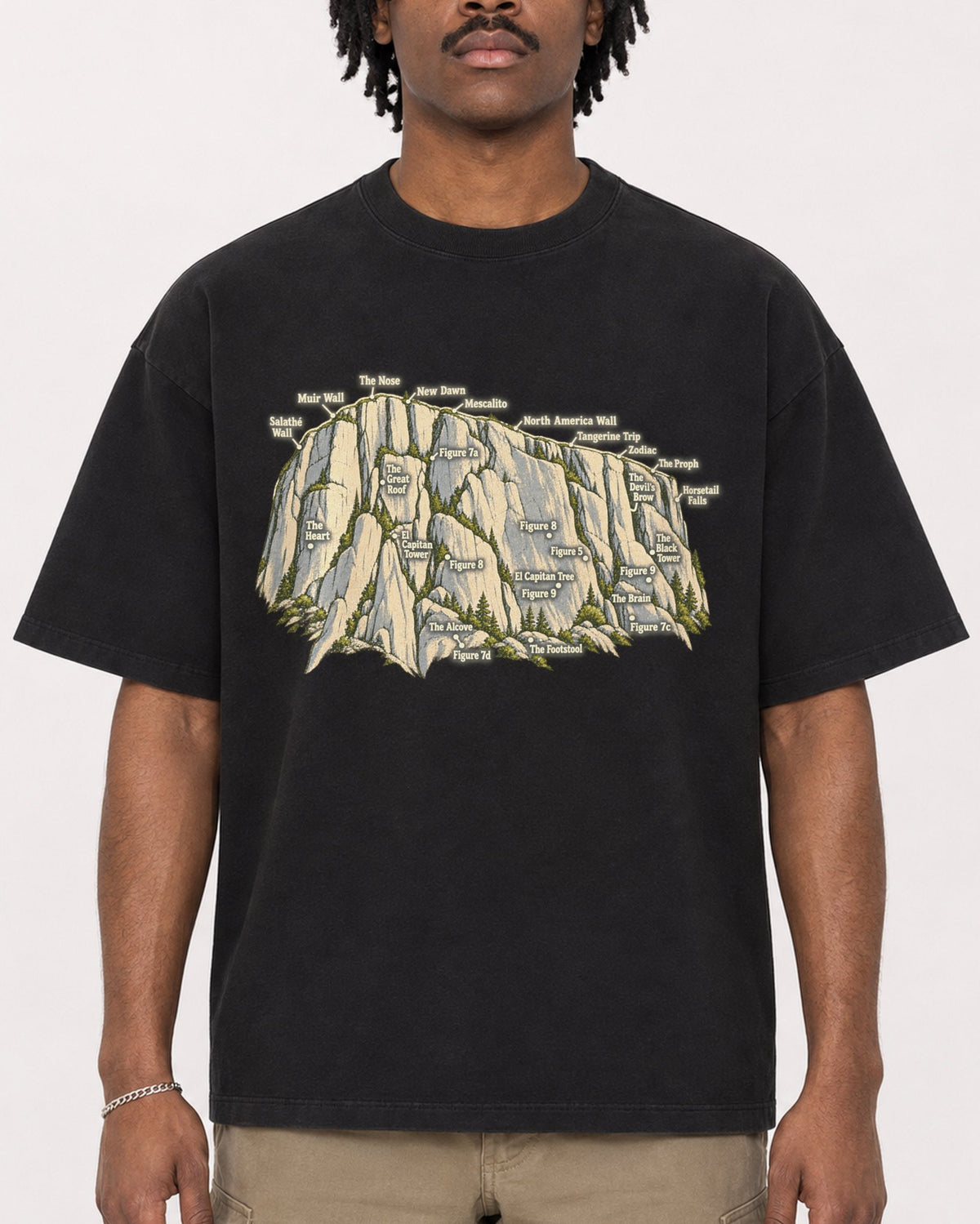 Mockup Boxy Heavyweight Tee Black male close-up 04