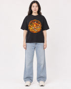 Mockup Boxy Heavyweight Tee Black female full-body 03