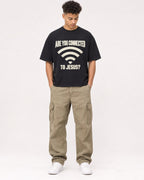 Mockup Boxy Heavyweight Tee Black male full-body 20