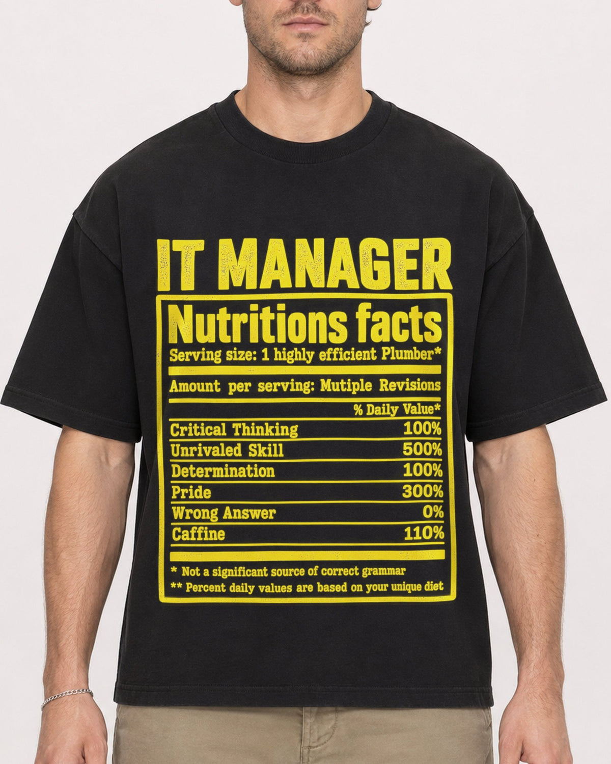 Mockup Boxy Heavyweight Tee Black male close-up 08