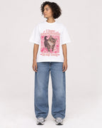 Mockup Boxy Heavyweight Tee White female full-body 40