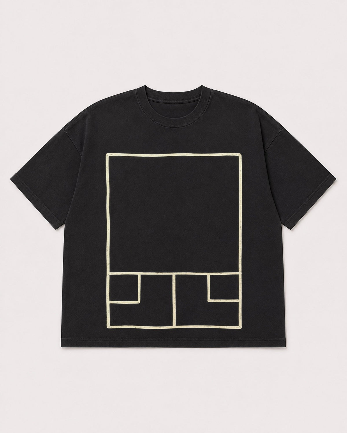 Mockup Boxy Heavyweight Tee Black product