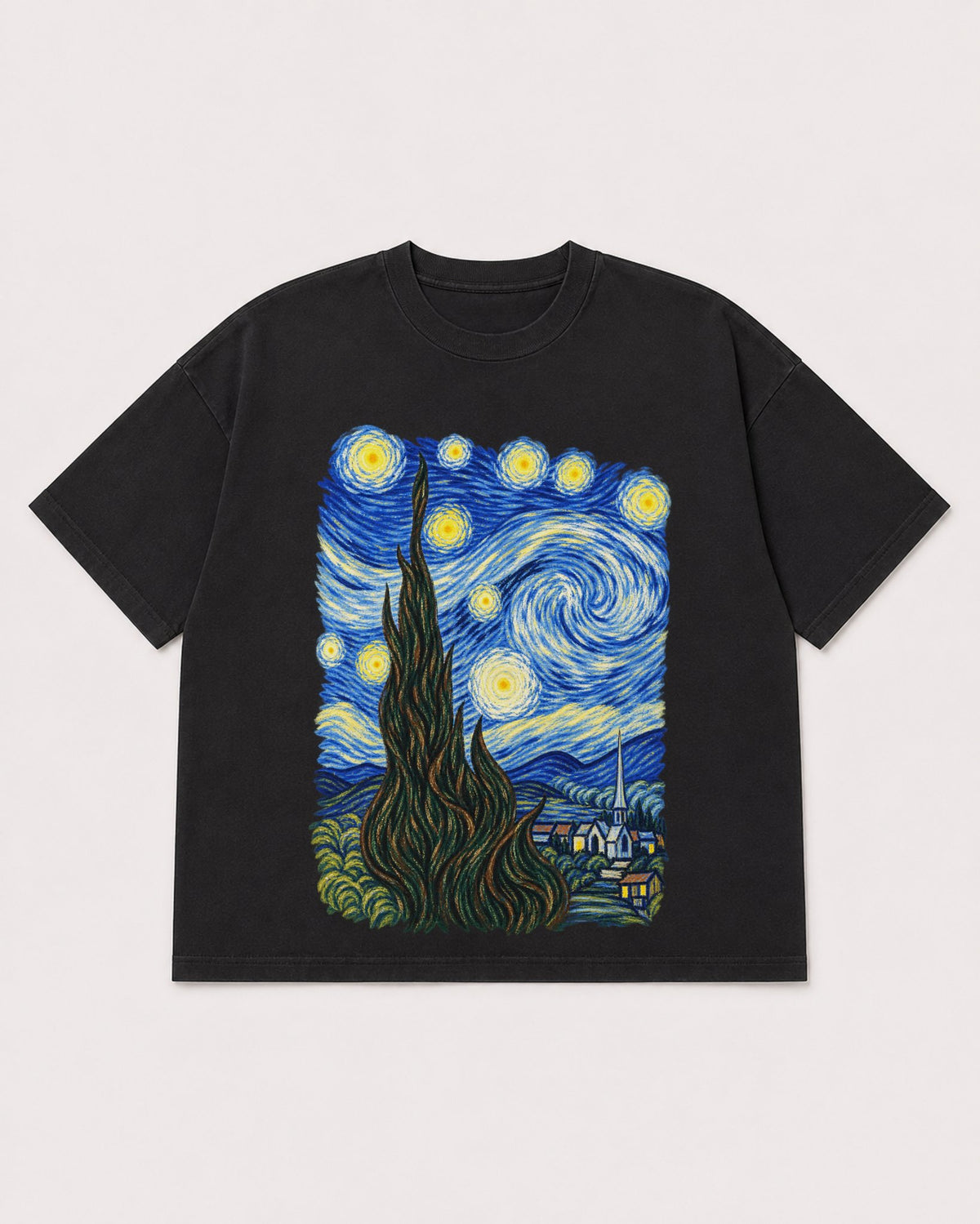 Mockup Boxy Heavyweight Tee Black product