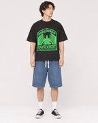 Mockup Boxy Heavyweight Tee Black male full-body 03